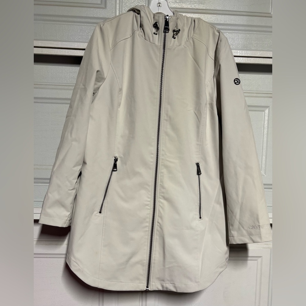 Calvin Klein Women's Beige Hooded coat